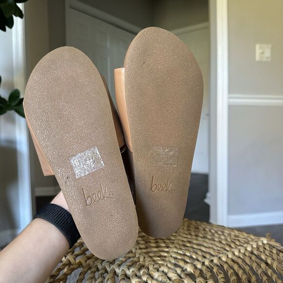 Beek Pelican Leather Platform Sandal in Honey Size 8 ($280) Tan EXCELLENT! - Picture 8 of 15